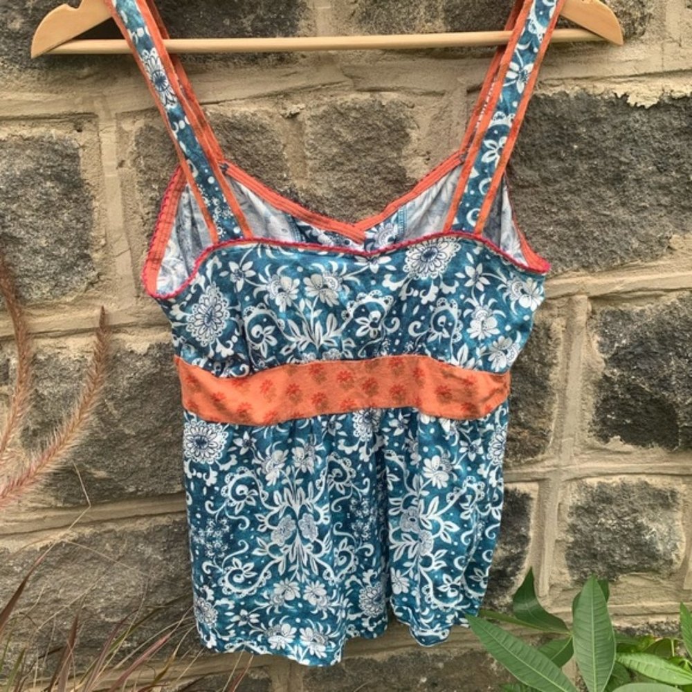 Anthropologie Ricrac Trim Patterned Tank Top - Picture 2 of 4